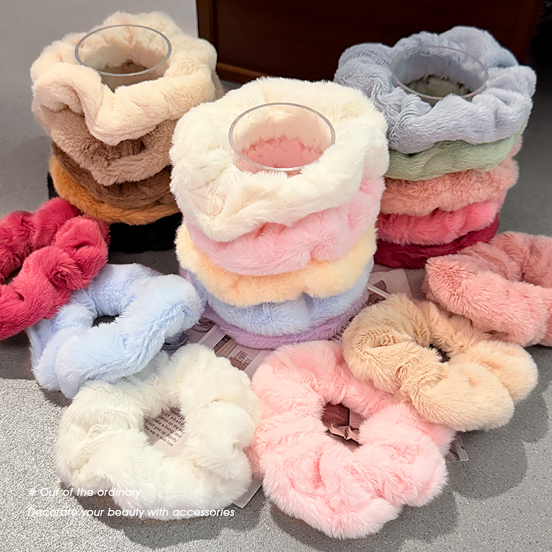 秋冬毛绒大肠发圈头绳女扎头发绳