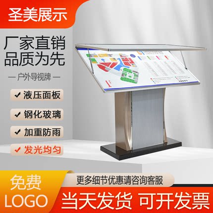 户外落地立式导视牌水牌引导牌楼层导向牌总平图索引台大堂指示牌