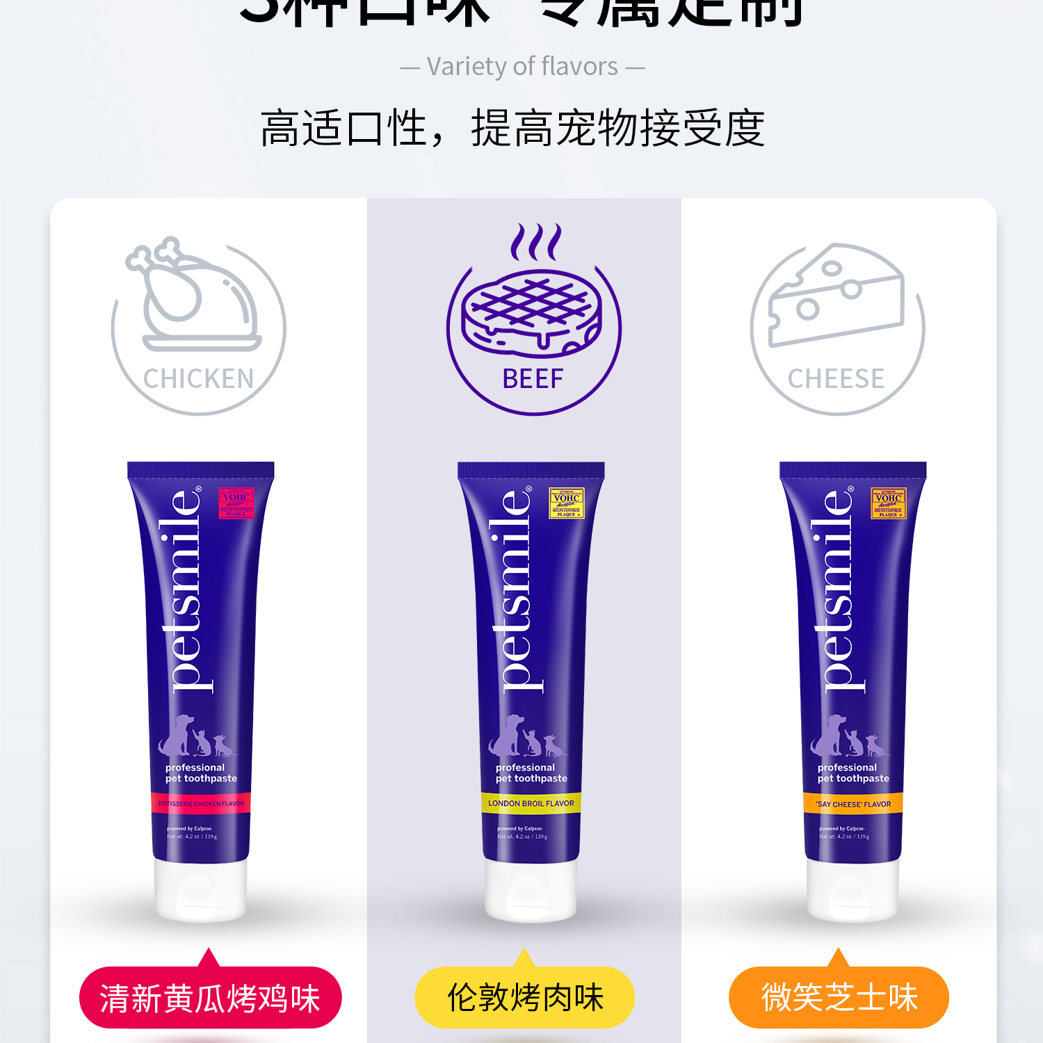 petsmile宠物牙膏狗狗猫咪专用牙刷可食用清洁牙齿口臭牙结石刷牙