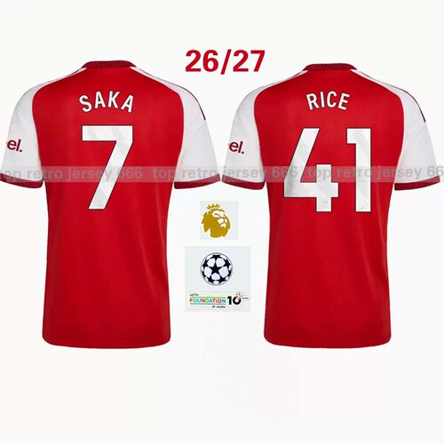 2026-27 Arsenal Home and away Jersey SAKA RICE ODEGAARD