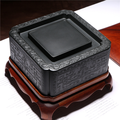 名师老坑砚台孤品古龙砚高档文房