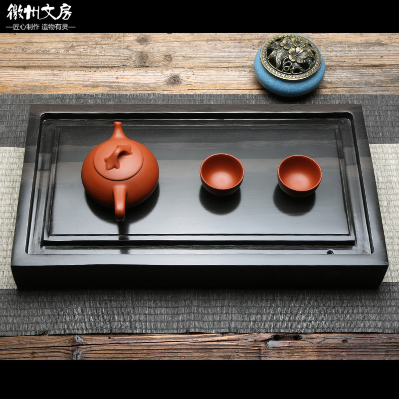精品茶盘堂原石茶海老坑歙砚