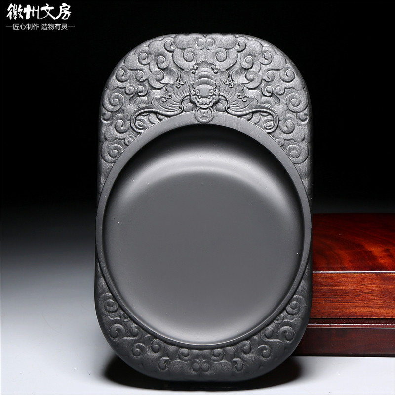名师作品老坑砚台天然原石歙砚