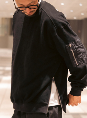 DGS拉链长袖卫衣美式高街百搭宽松版型男女同款溜肩廓型111101