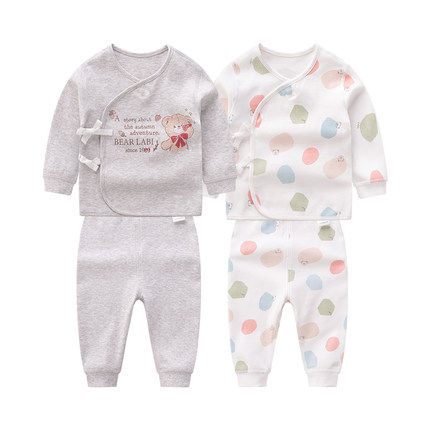 RABBI BABY UNDERWEAR SET NEW NEWBORN MONK CLOTHES AUTUMN AND WINTER COTTON LACE-UP BOTTOMING AUTUMN PANTS