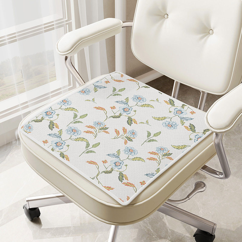 冰丝坐垫夏季凉垫办公室久坐电脑椅子屁股垫凉席汽车透气冰凉座垫