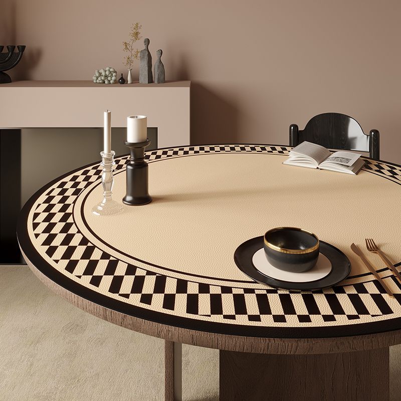 法式轻奢皮革桌垫防水防烫