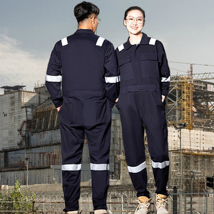 海运船员连体衣套装纯棉机修户外搬运秋季长袖加厚连身工作服男