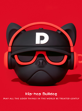 适用Airpods4保护套airpodspro2保护壳3苹果耳机套airpod蓝牙耳机盒ipod四代aipods软壳pro3二三代硅胶斗牛犬