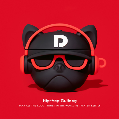 适用Airpods4保护套airpodspro2保护壳3苹果耳机套airpod蓝牙耳机盒ipod四代aipods软壳pro3二三代硅胶斗牛犬