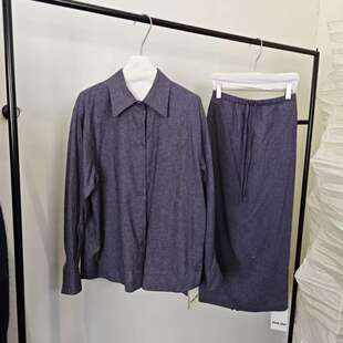 长袖 极简风深色系亚麻材质宽松廓形衬衫 617303 26年春款 LION&CAT