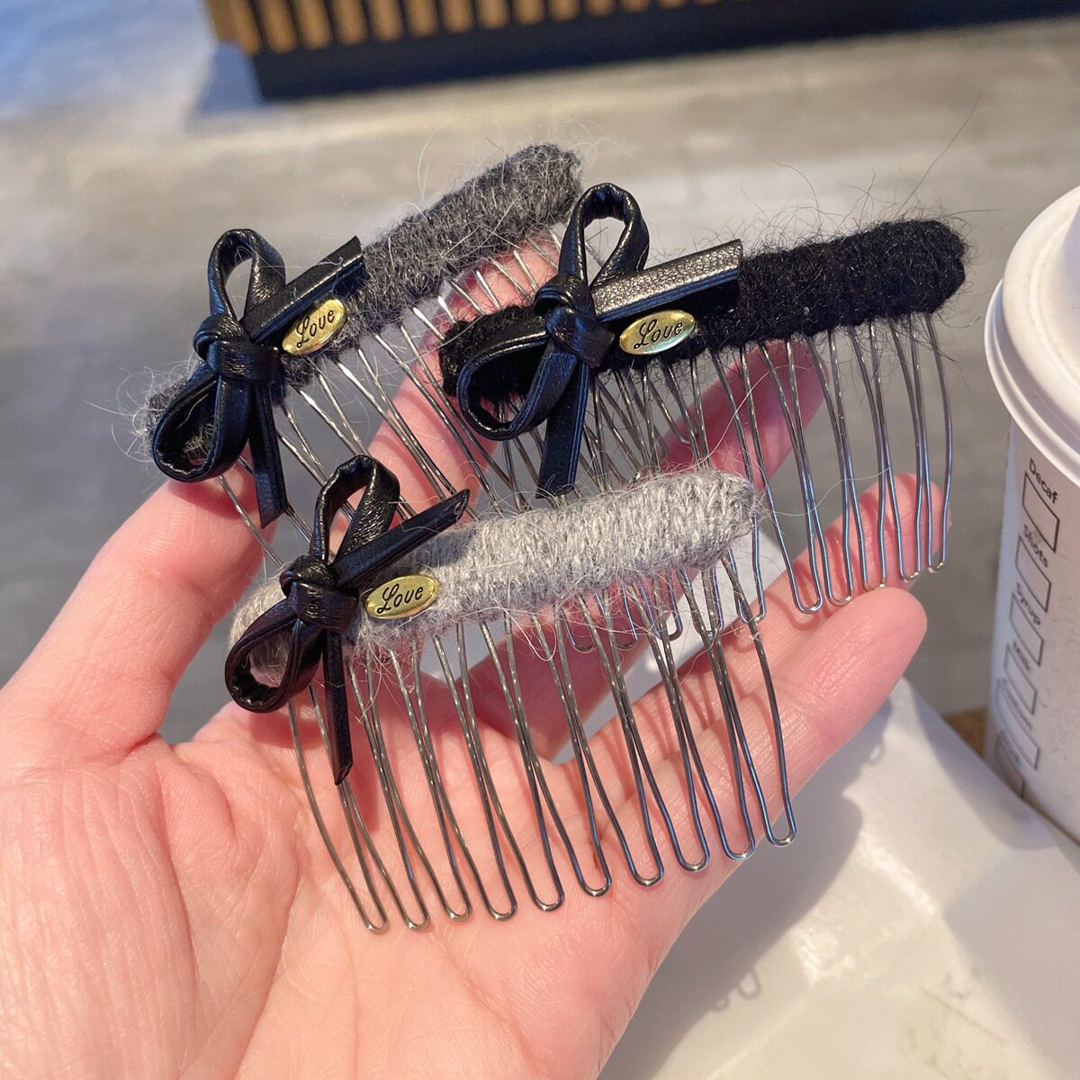 前额发梳蝴蝶结发插梳发卡