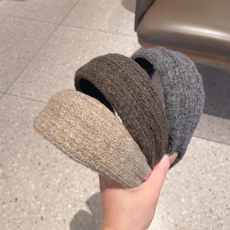 秋冬软糯显脸小宽边毛线发箍