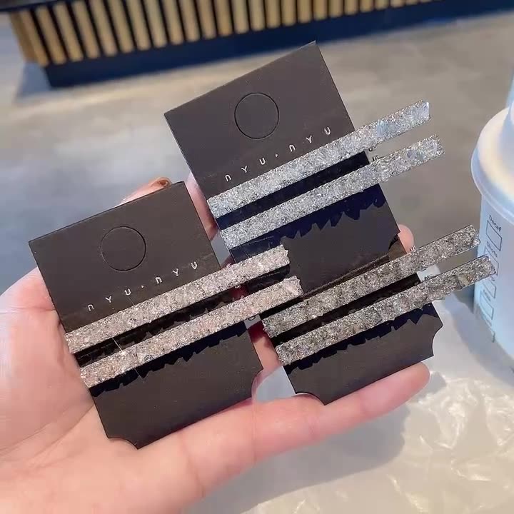 精致水晶一字夹鸭嘴夹高级感