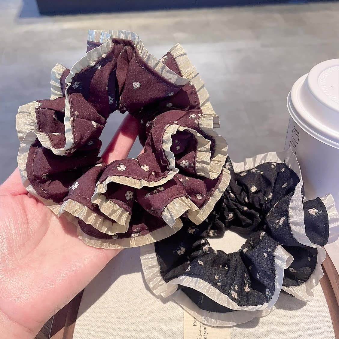 双层马尾皮筋复古发饰绳日韩少女小碎花大肠发圈ins复古丸子头绳,户外/登山/野营/旅行用品,旅行发卡,淘宝优惠券,粉丝福利购,淘宝优惠卷