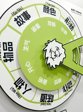 壁式抽奖转盘情绪幸运大转盘挂墙活动道具教具小学生 教学