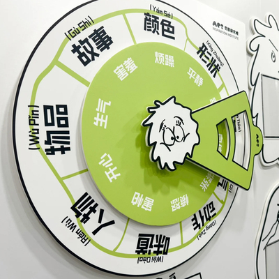 壁式抽奖转盘情绪幸运大转盘挂墙活动道具教具小学生 教学