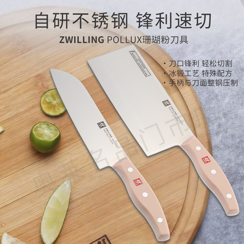 双立人不锈钢多用菜刀两件套