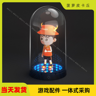 手办收纳透明盲盒防尘收纳盒游戏公仔千层镜展示盒带LED灯TY-3803