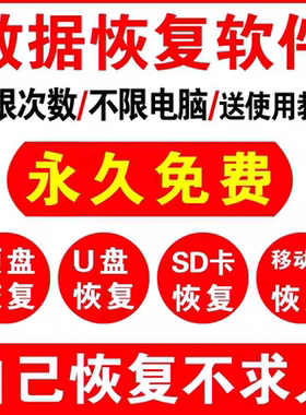 电脑硬盘数据恢复软件U盘sd卡误删除格式化恢复视频照片文件修复