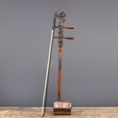 珍藏海南花梨木雕刻龙头二胡赠送礼盒高82厘米重量1170克 放漏价