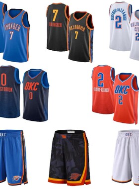 雷霆队2号亚历山大球衣城市版0号威少7号霍姆格伦背心篮球服球裤