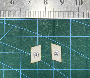 1/6兵人玩偶配件-装甲兵立体骷髅标志兵种 领章布标