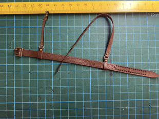 苏军双针真皮腰带斜挎带 6兵人12寸可动人偶模型配件WWII