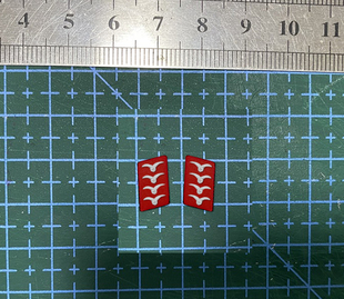 1/6兵人玩偶配件-德系WL空红、橙兵种领章肩章布标