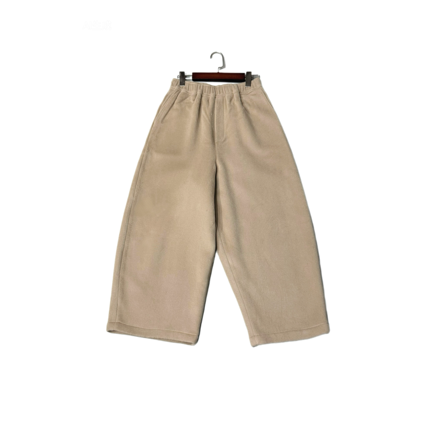 the studio s蚕丝羊绒双面休闲九分裤宽松阔腿