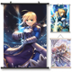 吾王 fate FGO周边saber 黑白贞德动漫挂画海报布艺卷轴来图定制