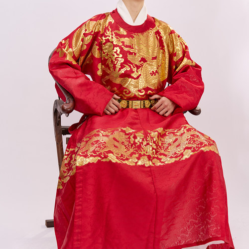过肩五爪织金蟒明制汉服惜物国风