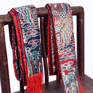 惜物国风 明制汉服配饰配件织金妆花鸾凤彩云纹鸾带腰带