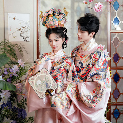 惜物国风女款双层妆花蟒袍