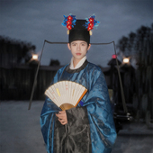 惜物国风 圆领袍书生进士服 明制汉服定制多宝格纹暗花纱襕衫