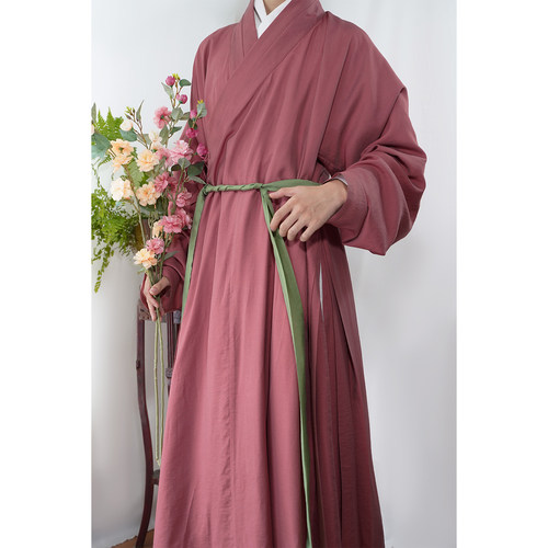 惜物国风明制汉服打褶长衫天丝棉