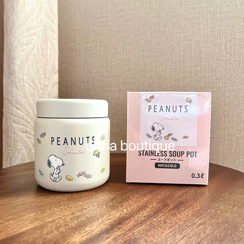 日本限定史努比保温杯辅食汤粥罐