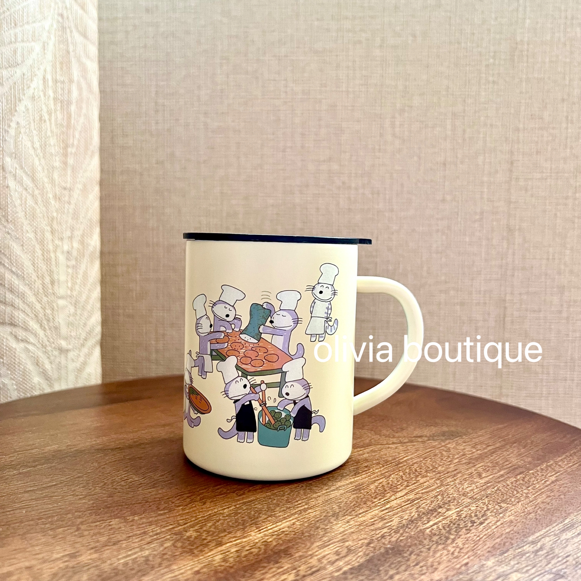 现货 日本限定niko and 11只猫联名合作不锈钢保温马克杯粥汤罐