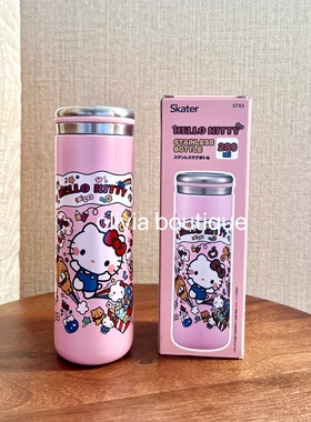 现货 日本本土Skater三丽鸥联名限定kitty玉桂狗不锈钢直饮保温杯