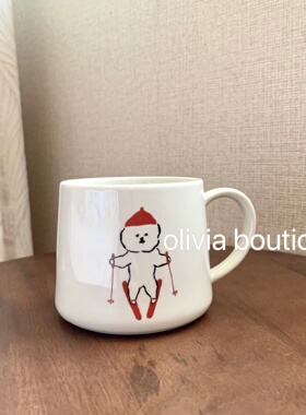 日本制CLASKA MAMBO联名合作款圣诞限定比熊陶瓷马克杯水杯