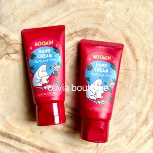 现货 日本制HOUSE OF ROSE玫瑰屋25圣诞限定姆明护手霜唇膏