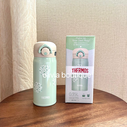 现货 Thermos膳魔师店铺限定保温杯蒲公英蝴蝶结不锈钢直饮水杯