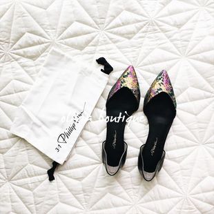 phillip 3.1 lim 彩线刺绣尖头平底鞋 现货 平跟鞋 折扣