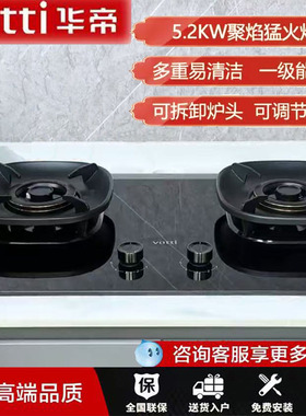 华帝定时灶309L/309D五档精控家用台嵌两用联动液化天然气猛火灶