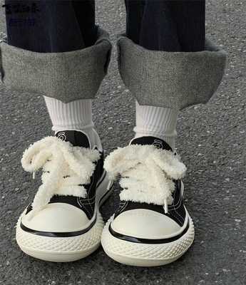 OLDORDER白色大头帆布鞋