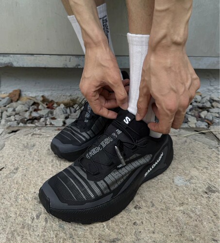SALOMON萨洛蒙 GENESIS 2运动户外舒适轻便支撑 越野跑鞋男女黑色