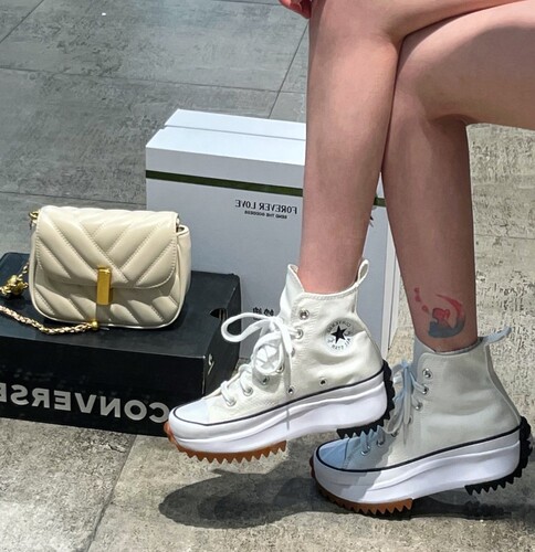 Converse Run Star Hike匡威厚底舒适百搭耐磨轻便增高高帮帆布鞋