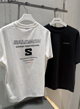 SALOMON萨洛蒙 SCOPE夏季套头圆领短袖T恤男款百搭上衣白敬亭同款