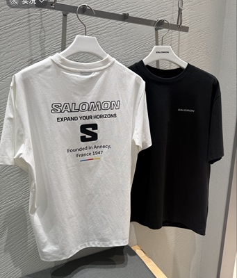 SALOMON萨洛蒙 SCOPE夏季套头圆领短袖T恤男款百搭上衣白敬亭同款