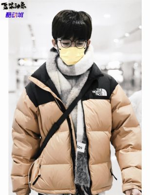 美版卡其棕色羽绒服700蓬松度